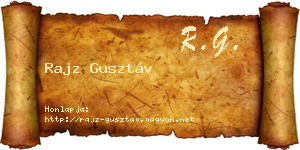 Rajz Gusztáv névjegykártya